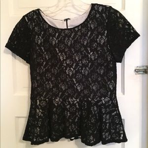Black lace dress top